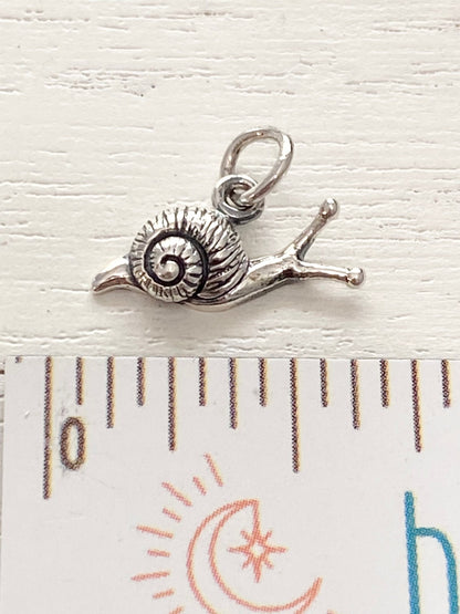 Snail Charm Sterling Silver