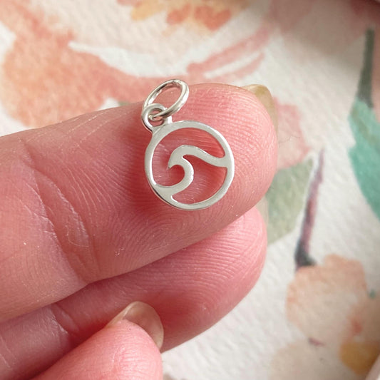 Wave Charm Sterling Silver