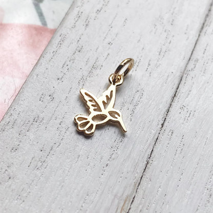Gold Hummingbird Charm