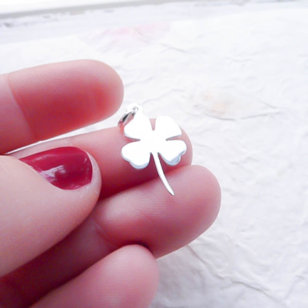 Four Leaf Clover Charm Sterling Silver