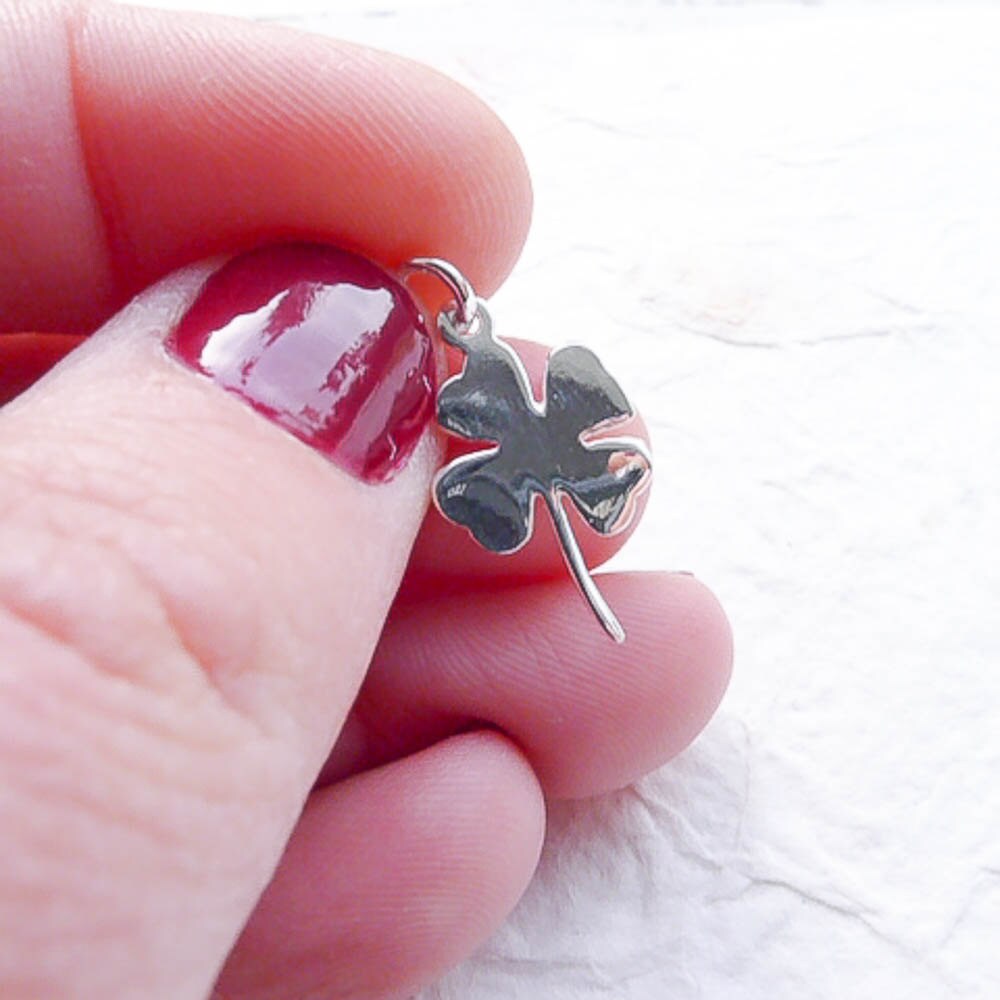 Four Leaf Clover Charm Sterling Silver