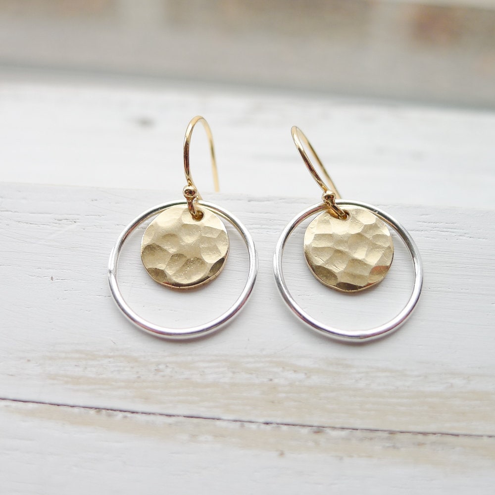 Dangle Earrings Mixed Metal