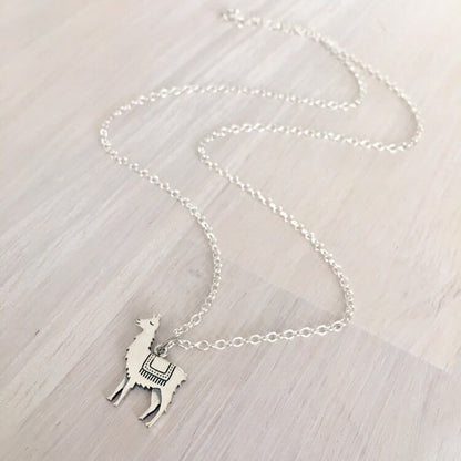 Llama Necklace Sterling Silver