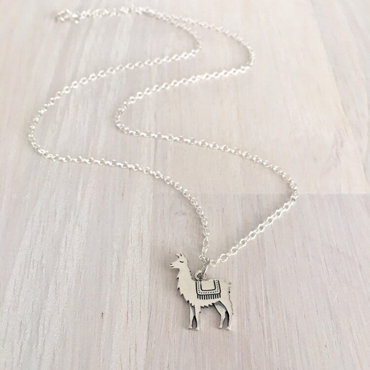 Llama Necklace Sterling Silver