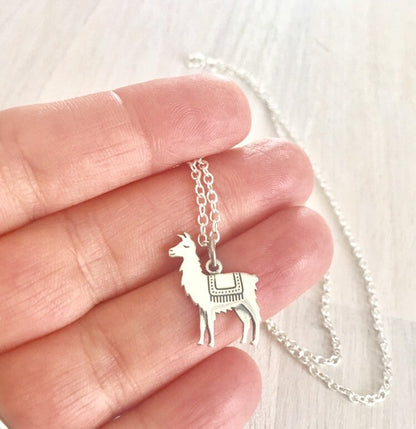 Llama Necklace Sterling Silver