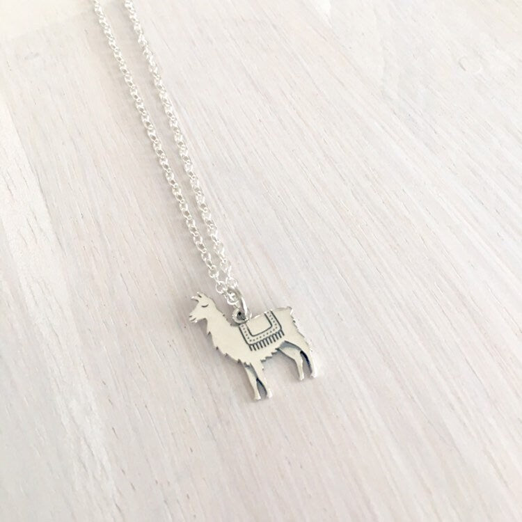 Llama Necklace Sterling Silver