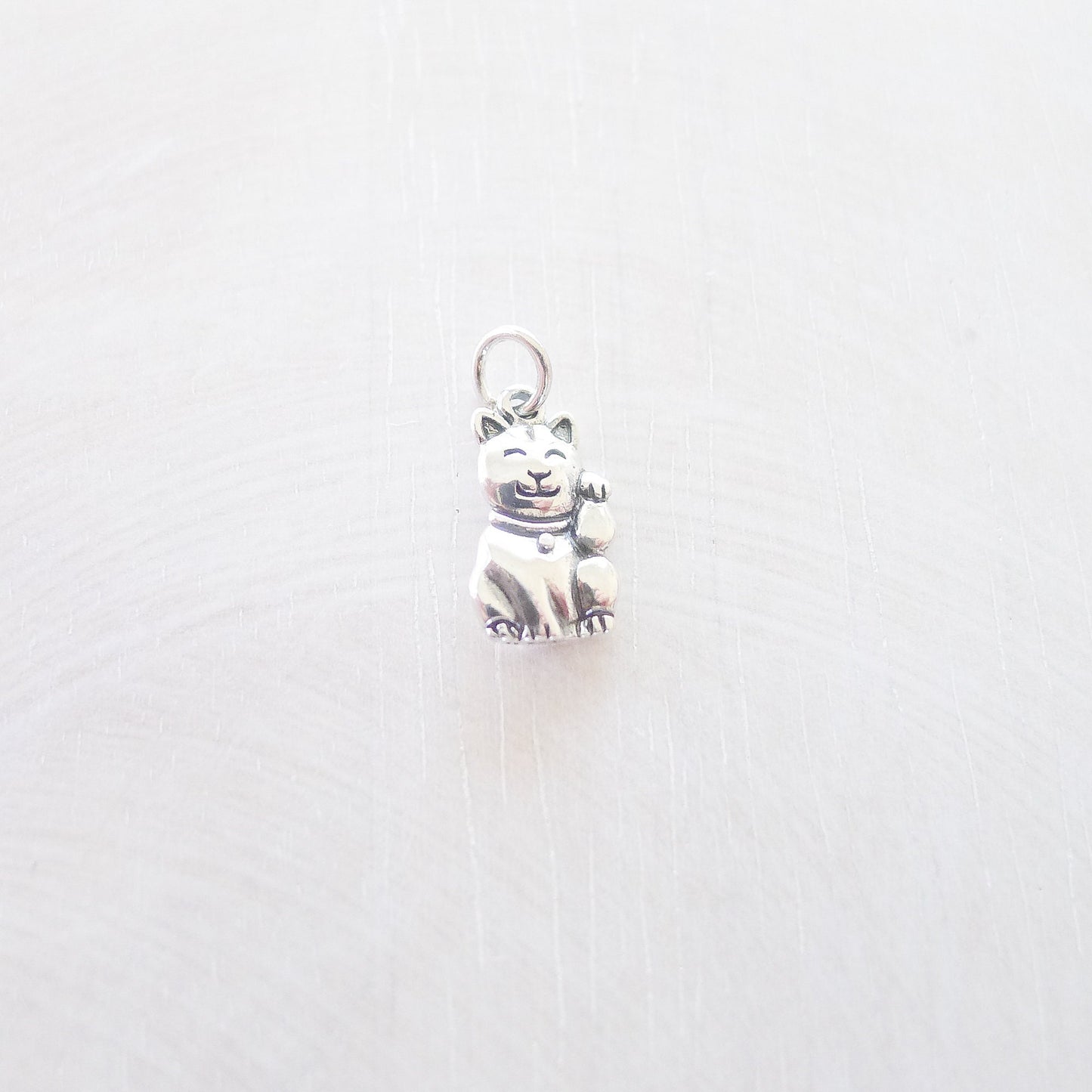 Good Luck Cat Charm Sterling Silver