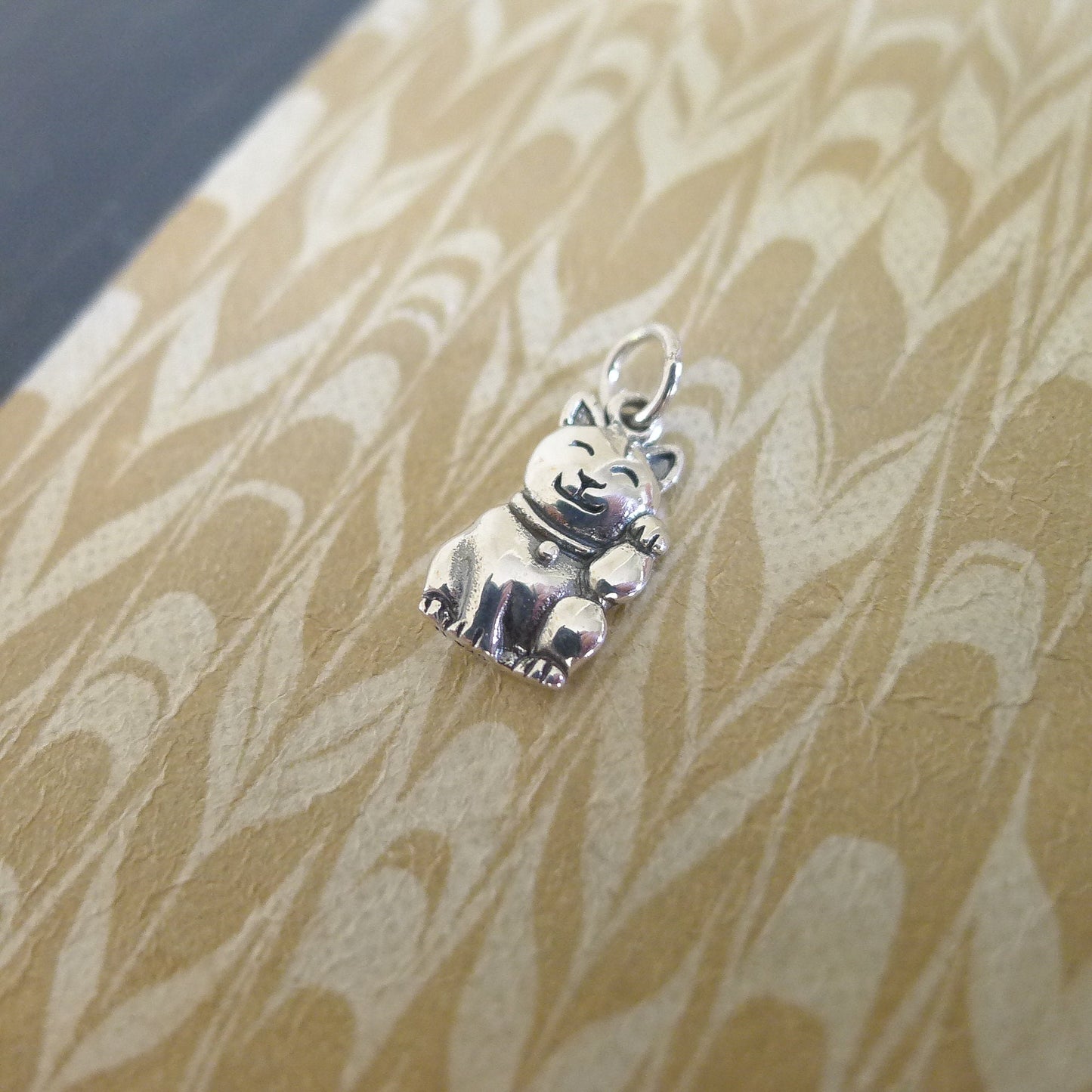 Good Luck Cat Charm Sterling Silver