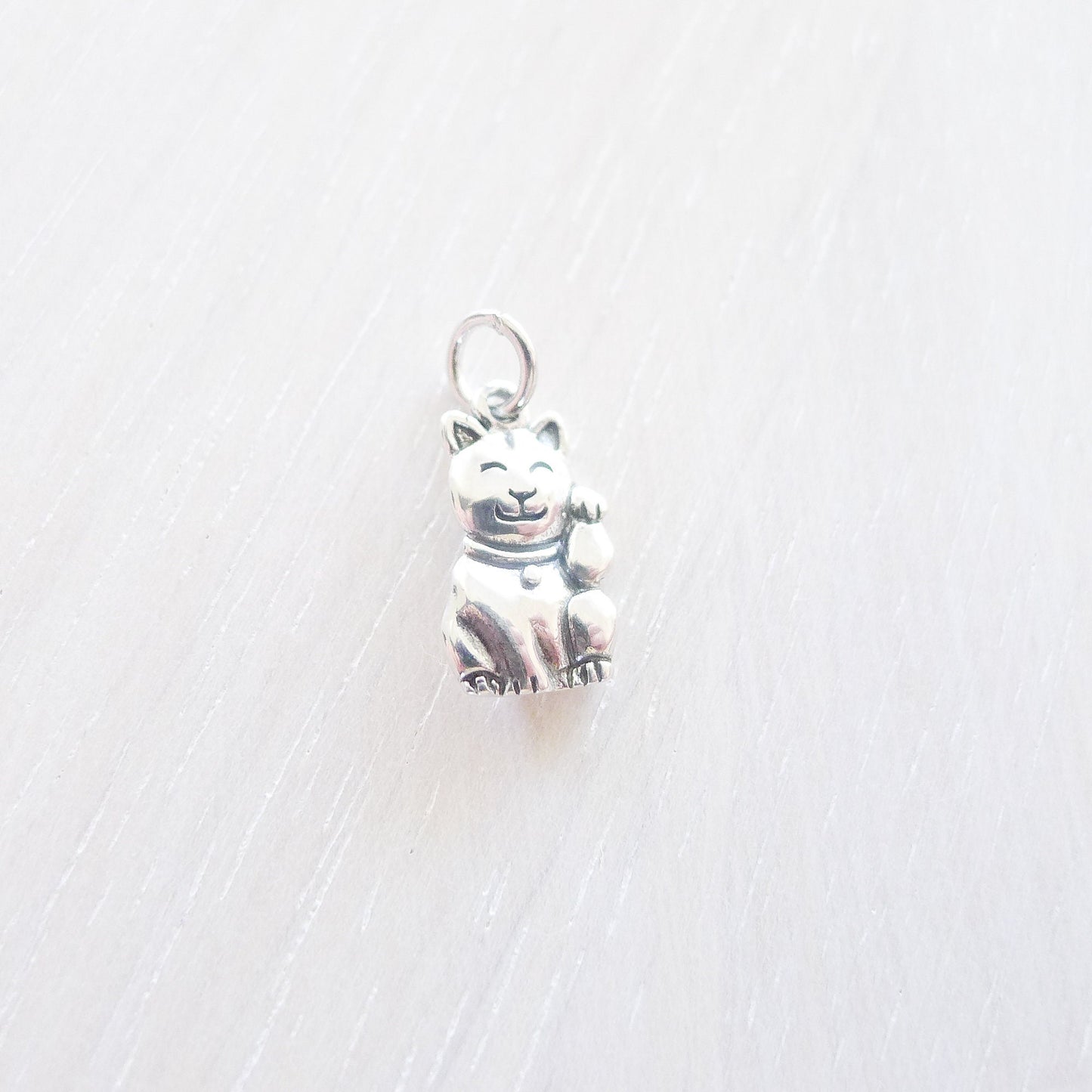 Good Luck Cat Charm Sterling Silver