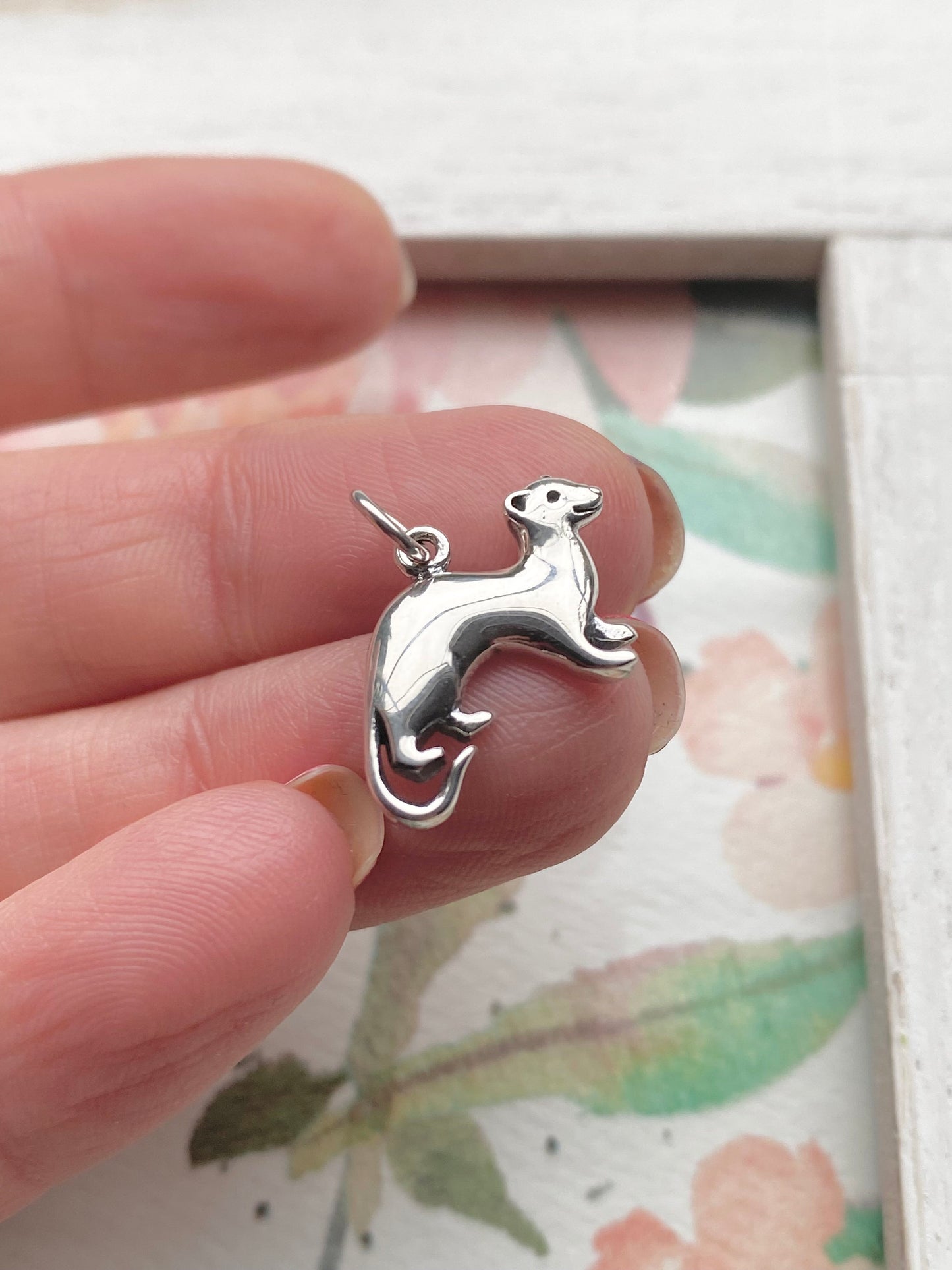 Ferret Charm Sterling Silver