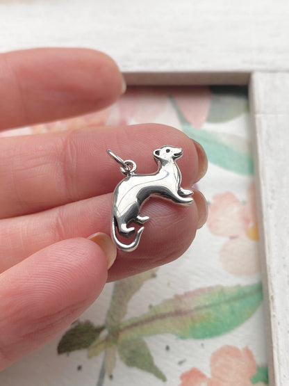 Ferret Charm Sterling Silver