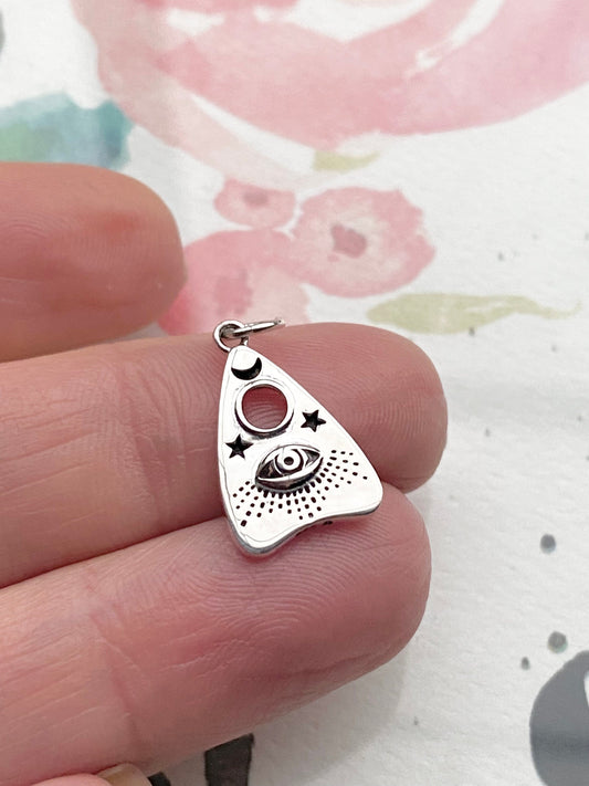 Ouija Charm Sterling Silver Spiritual Pendant Evil Eye Protective Jewelry