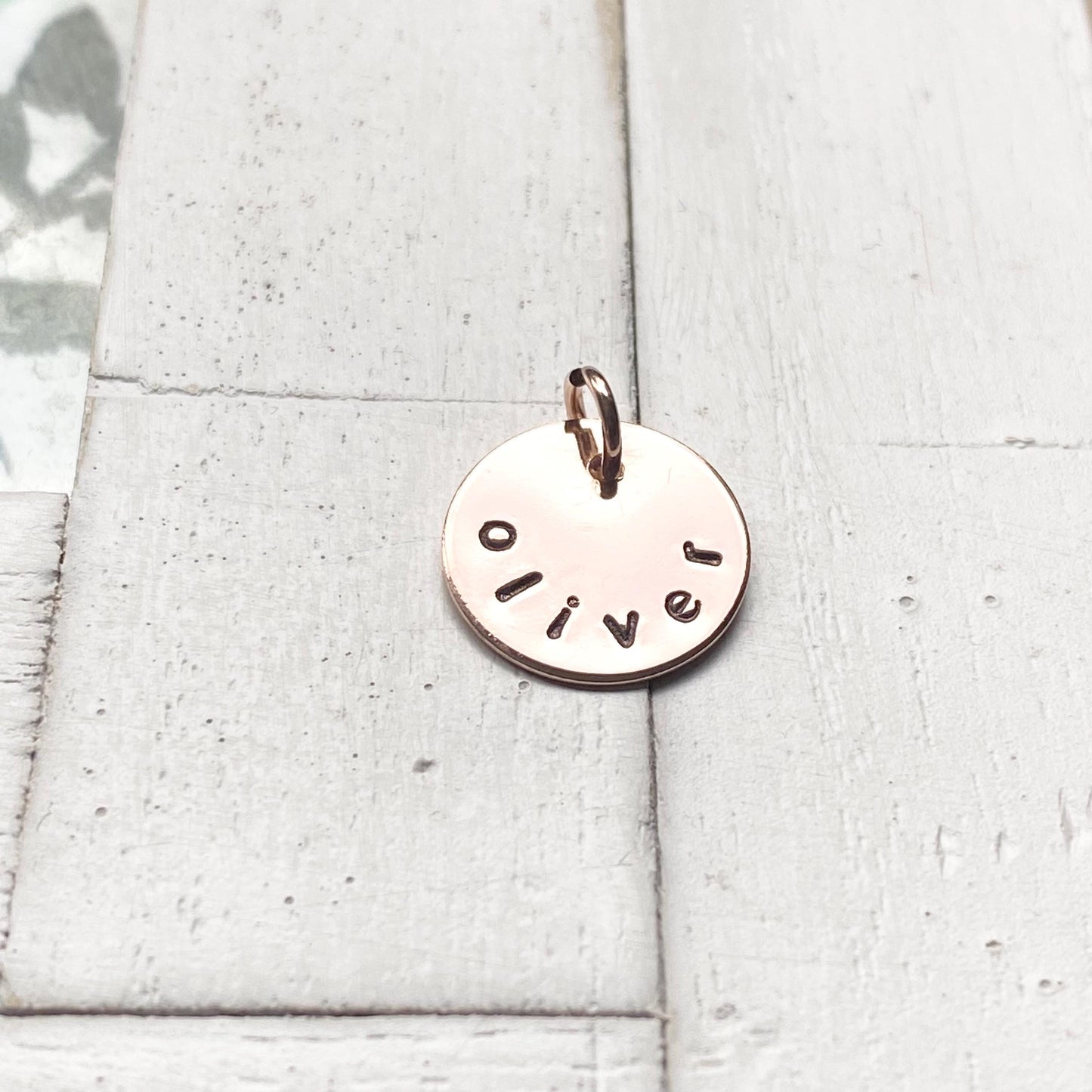 Name Charms Sterling Silver Gold and Rose Gold