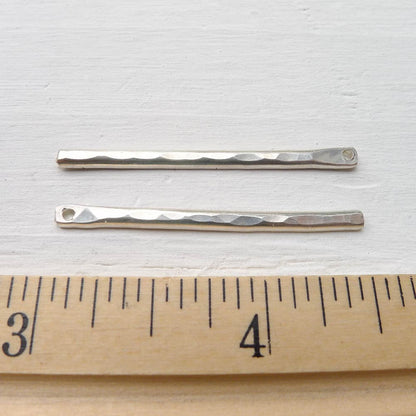 Hammered Sticks in Sterling Silver
