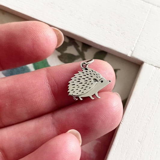 Hedgehog Charm Sterling Silver