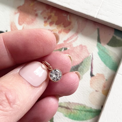 Rose Gold CZ Charm