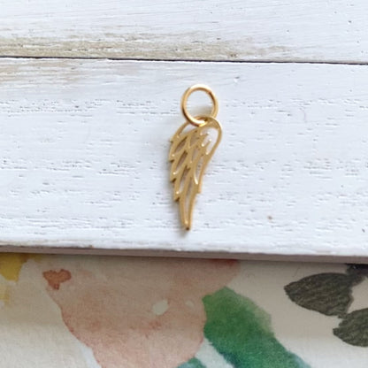 Gold Wing Charm Vermeil Pendant
