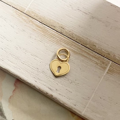 Gold Lock Charm