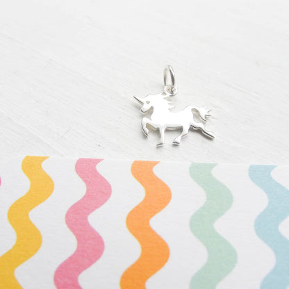 Unicorn Charm or Pendant for Sterling Silver Jewelry Making