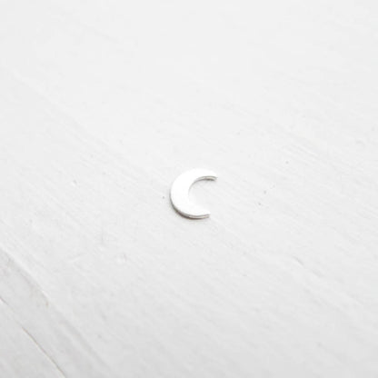 Tiny Moon Accent Sterling Silver Crescent Moon Charm Solderable for Jewelry Makers and Metalsmiths DIY