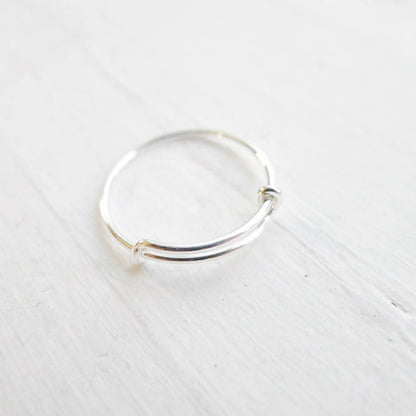 Sterling Silver Adjustable Ring Add a Charm Expandable Size 6 7 8 Charm Rings