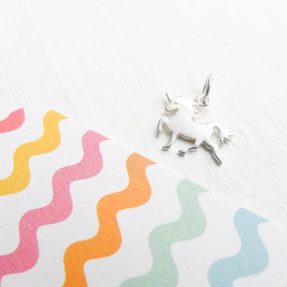 Unicorn Charm or Pendant for Sterling Silver Jewelry Making