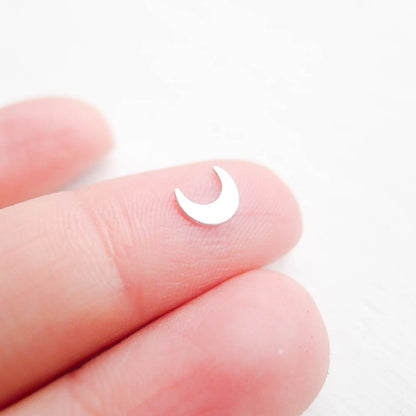 Tiny Moon Accent Sterling Silver Crescent Moon Charm Solderable for Jewelry Makers and Metalsmiths DIY