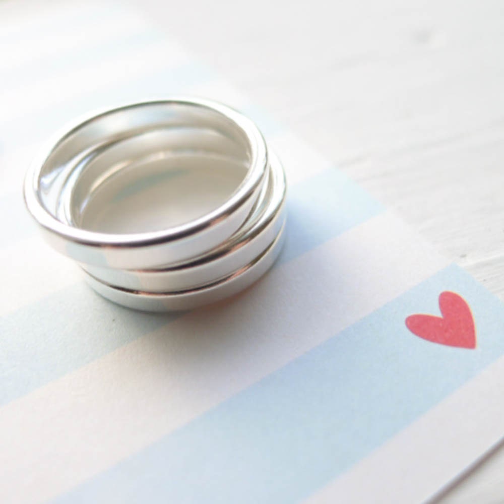 Plain Sterling Silver Rings for Stamping 3mm Finger Ring Size 7 Seven for Handstamped Jewelry or Metalsmithing