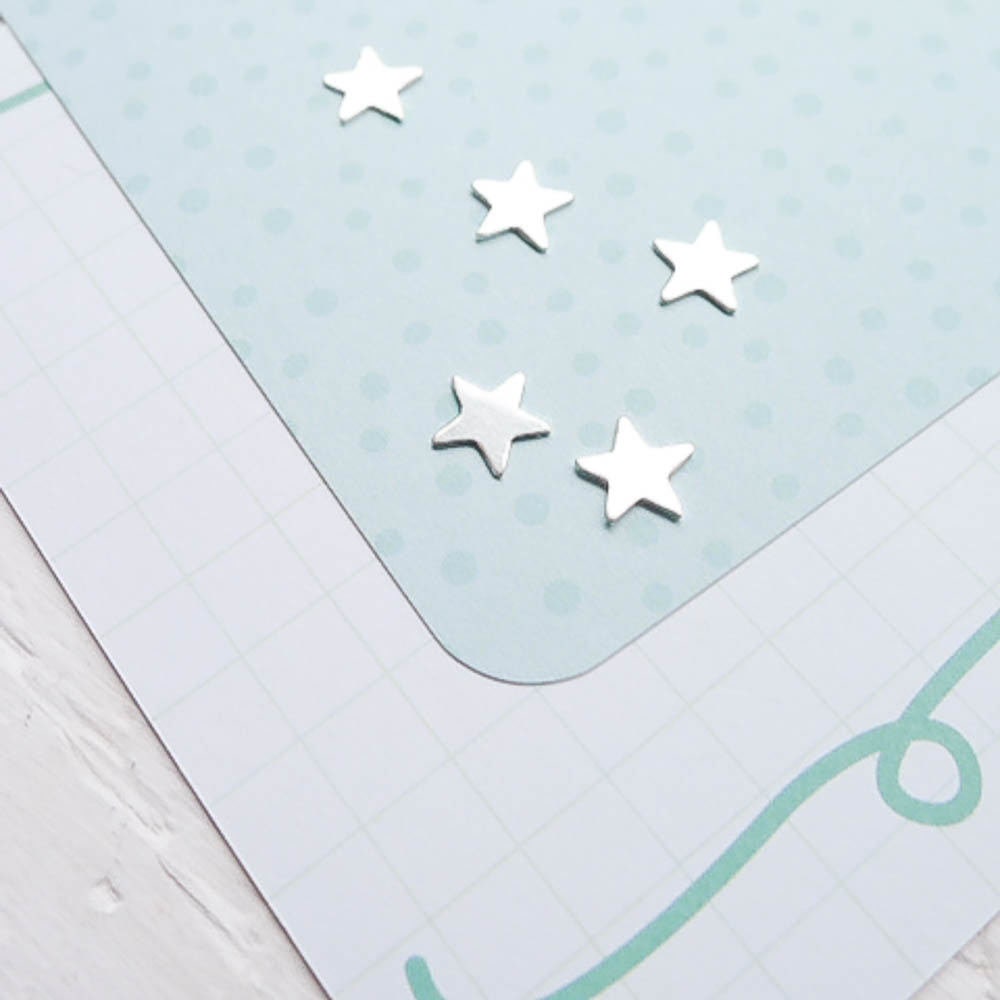 Tiny Silver Star Blanks Really Small Sterling Rivet Accents for Soldering Locket Charms