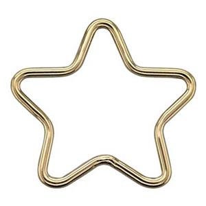 Gold Star Wire Link Festoon Charm Guiding Light Celestial Jewelry Maker