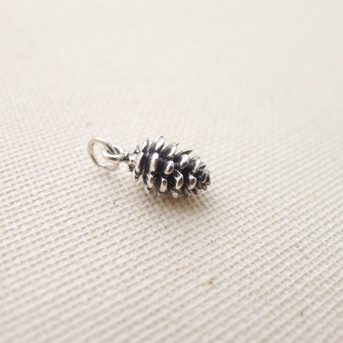 Pine cone Charm Pinecone Pendant Sterling Silver Jewelry Making