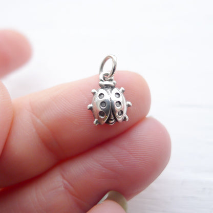 Ladybug Charm Sterling Silver