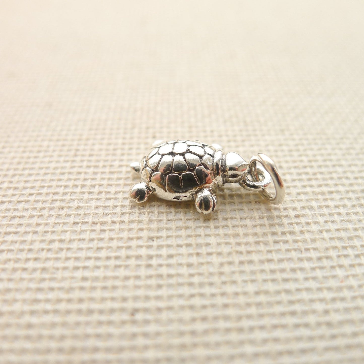 Turtle Charm Sterling Silver Seaturtle Pendant