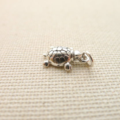 Turtle Charm Sterling Silver Seaturtle Pendant