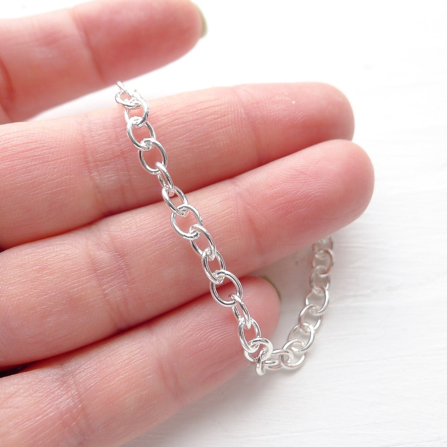 Charm Bracelet Chain Sterling Silver