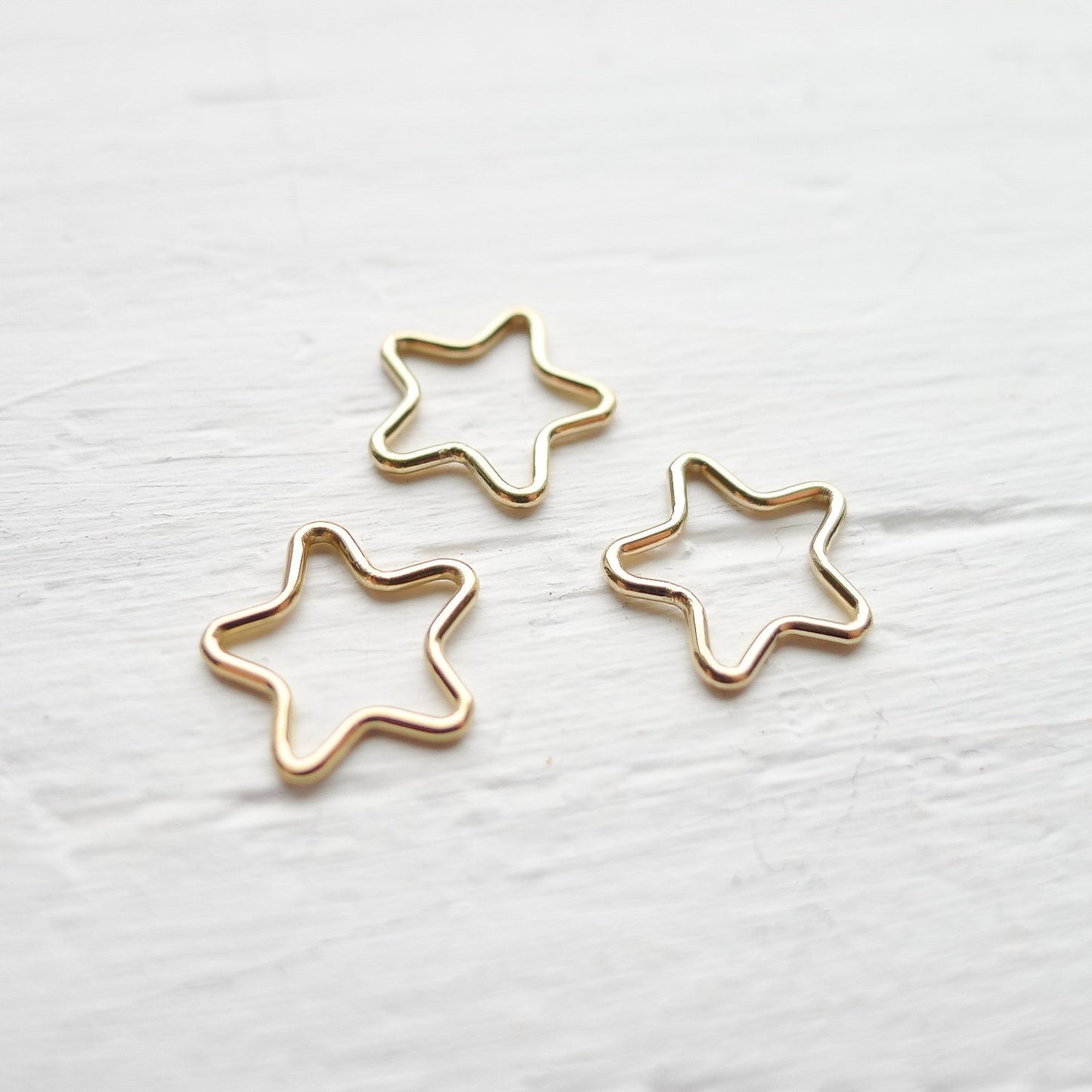 Tiny Gold Star Charm Wire Shape Link Celestial Jewelry Maker