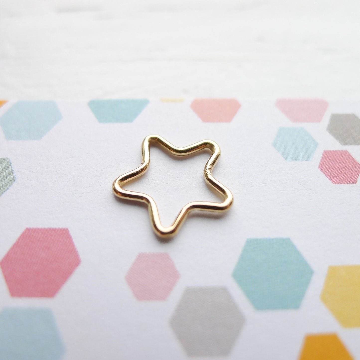 Tiny Gold Star Charm Wire Shape Link Celestial Jewelry Maker