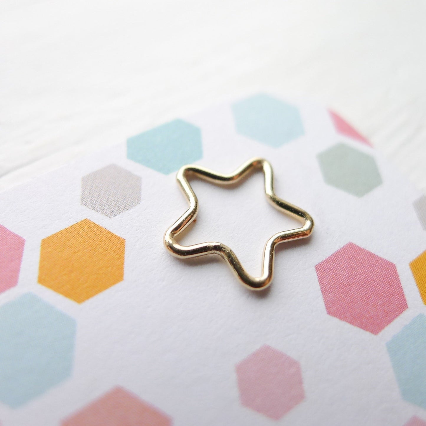 Tiny Gold Star Charm Wire Shape Link Celestial Jewelry Maker