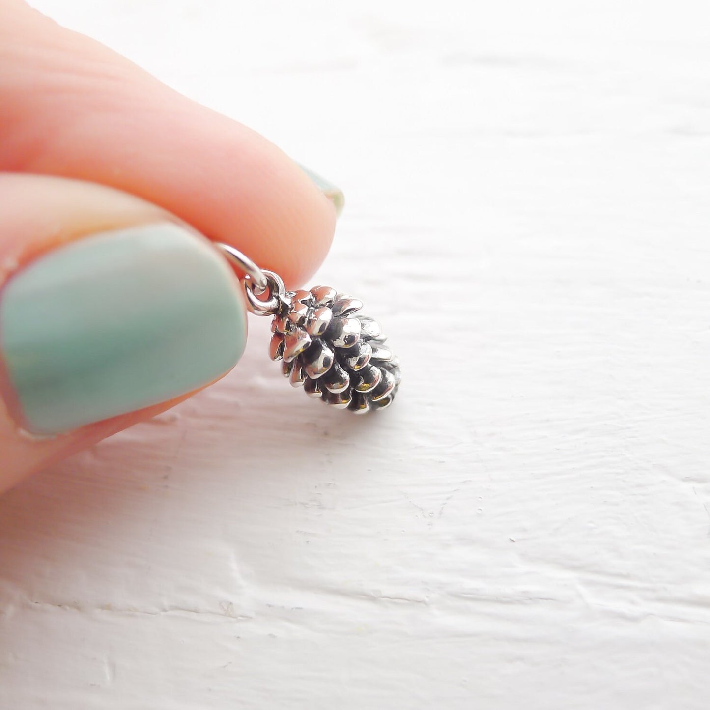 Pine cone Charm Pinecone Pendant Sterling Silver Jewelry Making