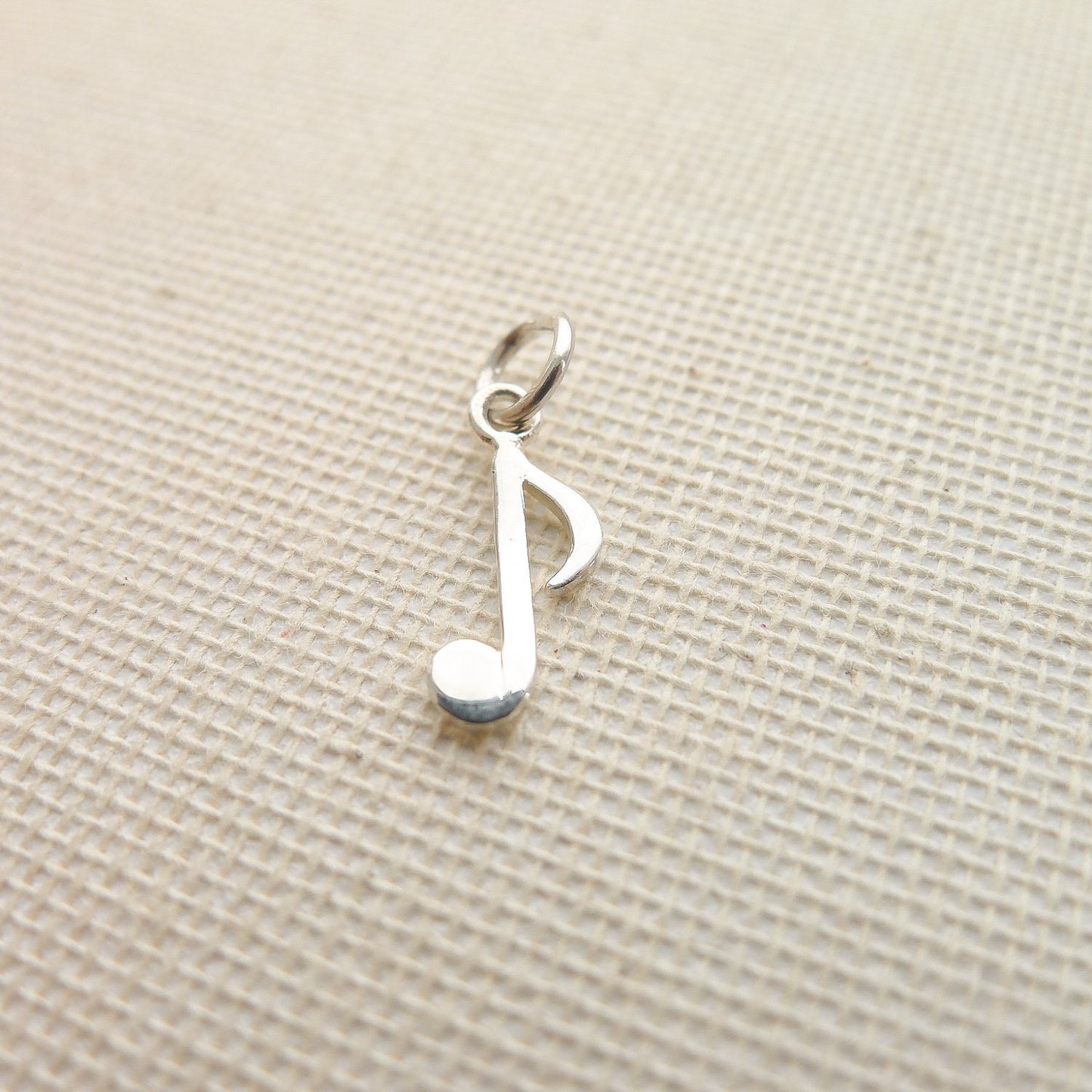 Musical Note Charm Music Pendant Sterling Silver Musician Jewelry