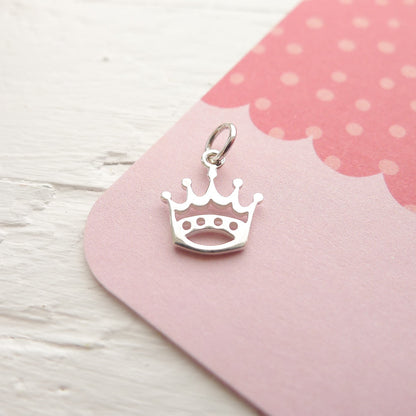 Crown Charm Sterling Silver Princess Queen King Price Jewelry Pendant