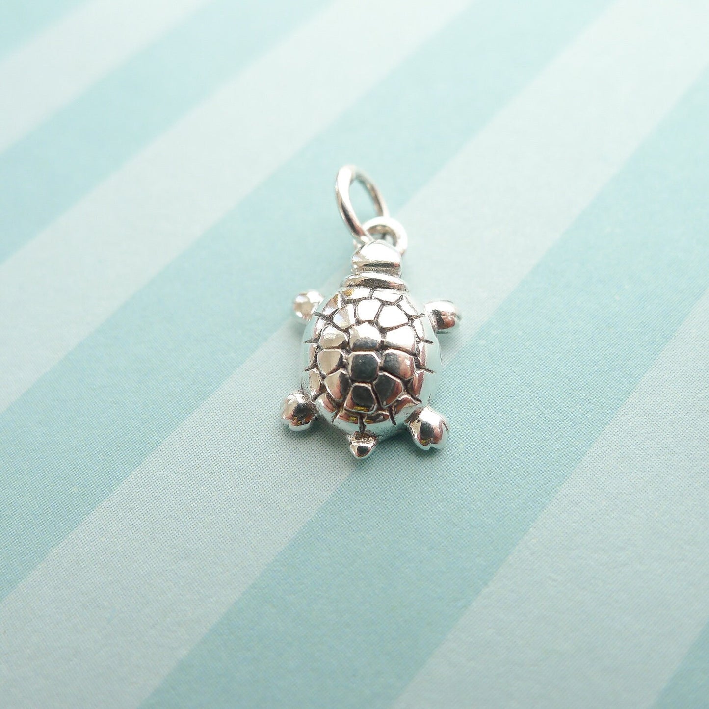 Turtle Charm Sterling Silver Seaturtle Pendant