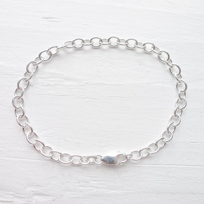 Charm Bracelet Chain Sterling Silver