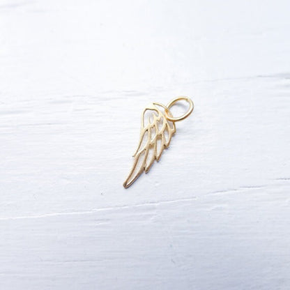 Gold Wing Charm Vermeil Pendant