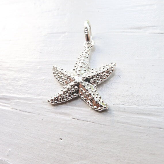 Sterling Silver Star Fish Pendant Starfish Charm