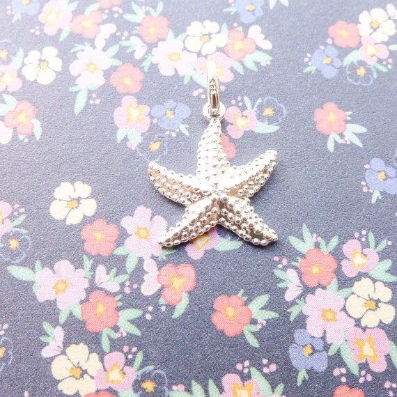 Sterling Silver Star Fish Pendant Starfish Charm