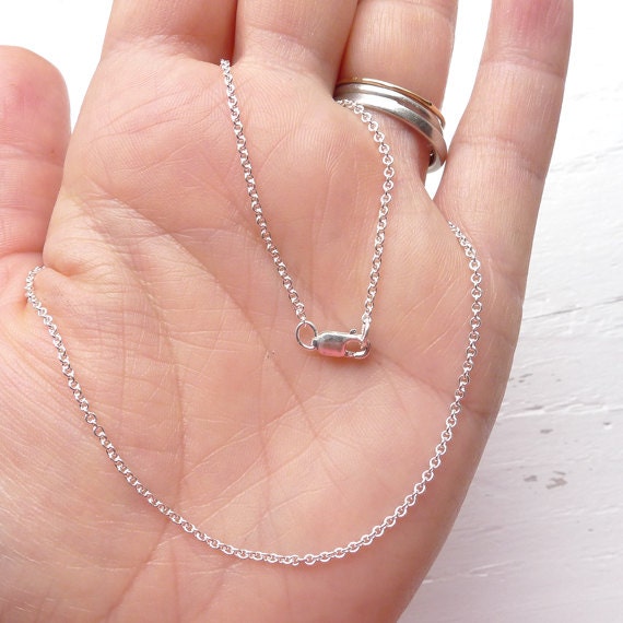 Sterling Silver Tiny Cable Chain Chains Finished 18 inches
