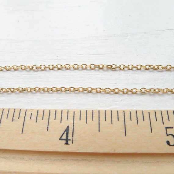 Gold Cable Chain Delicate Chains for Pendants or Charm Necklaces Yellow Goldfilled 1.8mm 16" 18" length