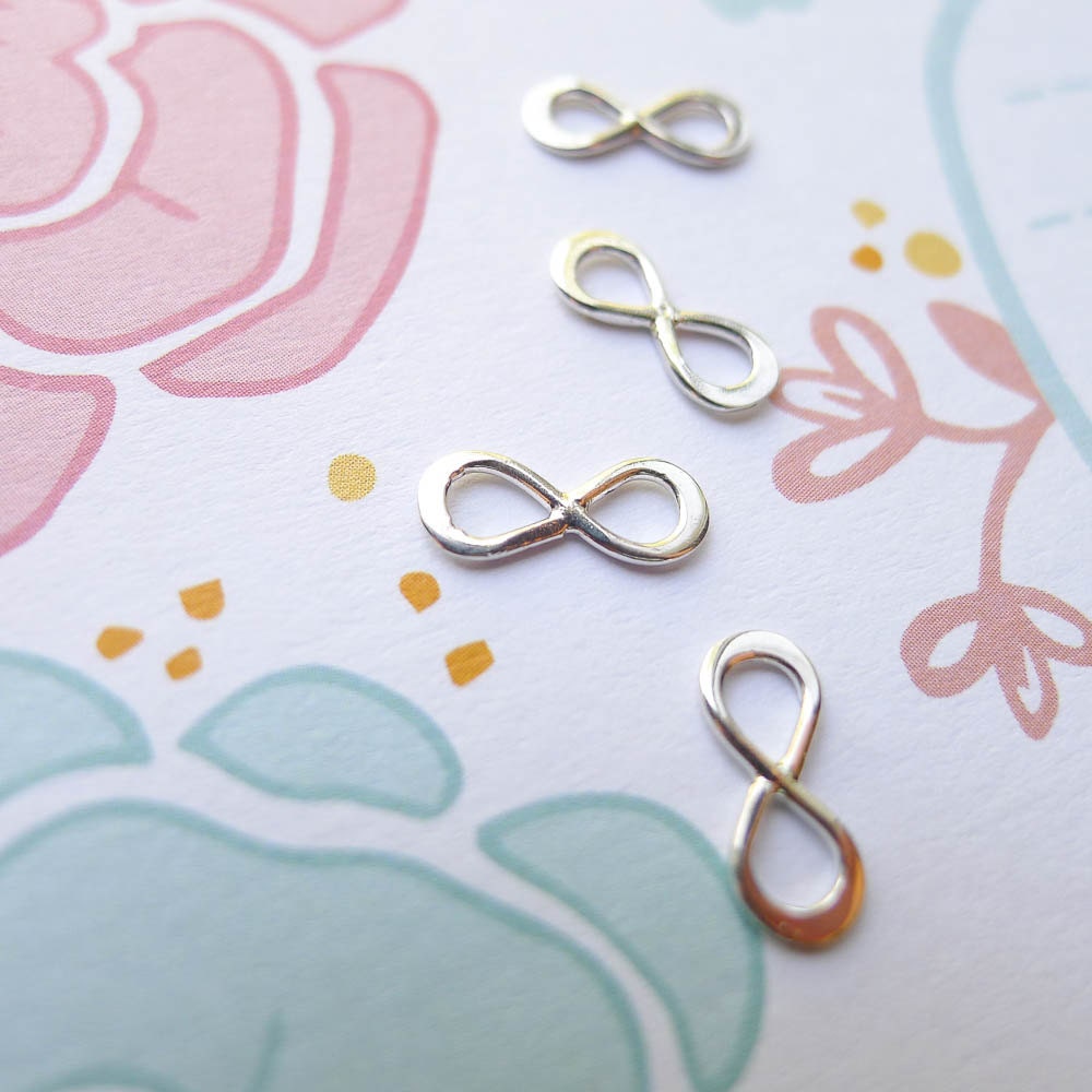 Teeny Tiny Infinity Link Sterling Silver Infinity Charm