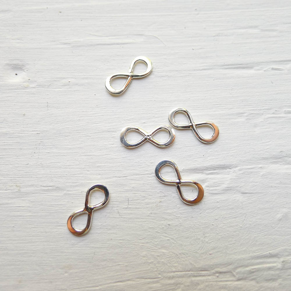Teeny Tiny Infinity Link Sterling Silver Infinity Charm